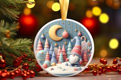 Round Christmas Ornament Sublimation|Clipart Product Image 3