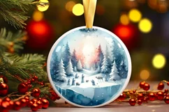 Nativity Winter Christmas Ball Scene Sublimation PNG Product Image 3
