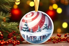 Winter Candies Ornament Sublimation PNG Product Image 1