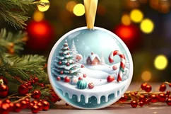 Winter Candies Ornament Sublimation PNG Product Image 3