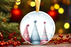 Winter Gnomes Watercollor Sublimation PNG Product Image 1