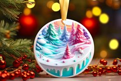 Pastell 3D Winter Scene Sublimation PNG Product Image 1
