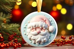 3d Martzipan Santa Christmas Ornament Sublimation PNG Product Image 3