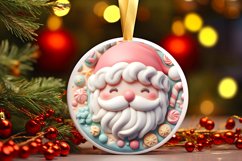 3d Martzipan Santa Christmas Ornament Sublimation PNG Product Image 1