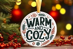 Warm and Cozy Vector Ornament Sublimation PNG Product Image 3