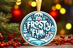 Frosty Fun Vector Winter Scene Sublimation PNG Product Image 3