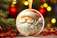 3d Martzipan Santa Christmas Ornament Sublimation PNG Product Image 3