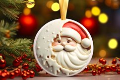 3d Martzipan Santa Christmas Ornament Sublimation PNG Product Image 3