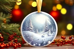 Melting Winter Scene with Sleigh Sublimation PNG Product Image 3