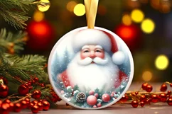 Santa Santa Winter Watercollor Christmas Ornament Product Image 3