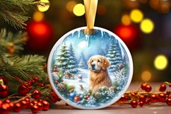 3D Cawith Dog Winter Scene Sublimation PNG Product Image 1