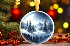 3D Winter Scene Ornament Sublimation PNG Product Image 3