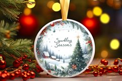 Winter Scene with Sparkling Seasons Sublimation PNG Product Image 3