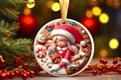 Santa's Girl Sublimation PNG Product Image 3
