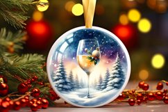 Champaigne Winter Scene Sublimation PNG Product Image 1