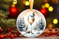 Champaigne Winter Scene Sublimation PNG Product Image 2