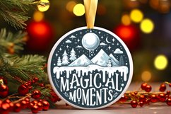 3D Magical Moments Round Ornament Sublimation PNG Product Image 3