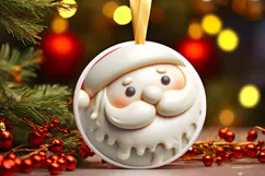 Round Christmass Ornament Sublimation|Clipart Product Image 1