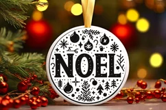 Noel Type Treatment Winter Christmas Ball Scene Sublimation Product Image 3