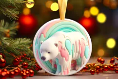 Round Christmass Ornament Sublimation|Clipart Product Image 1