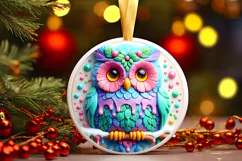 Round Christmass Ornament Sublimation|Clipart Product Image 1