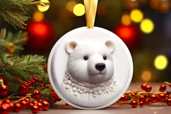 Round Christmass Ornament Sublimation|Clipart Product Image 1