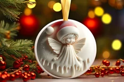 Christmas Fairy Ornament Sublimation PNG Product Image 3