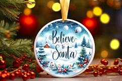 Believe in Santa Winter Scene Sublimation PNG Product Image 3