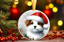 Round Christmass Ornament Sublimation|Clipart Product Image 1