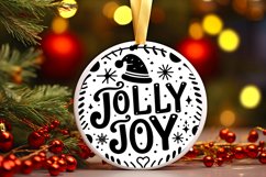 3D Winter Scene with Jolly Joy Ornament Sublimation PNG Product Image 3