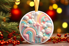 Round Christmass Ornament Sublimation|Clipart Product Image 1