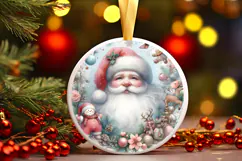 Round Christmass Ornament Sublimation|Clipart Product Image 1