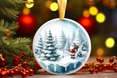 Watercolor Christmas Ornament Santa Product Image 3