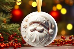 Santa Ornament Sublimation PNG Product Image 1