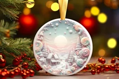 Detailed Christmas Candy Scene Sublimation PNG Product Image 3