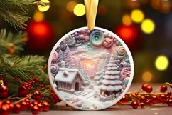 Detailed Christmas Candy Scene Sublimation PNG Product Image 3