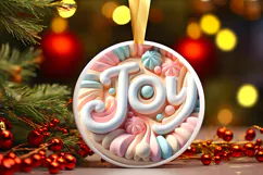 Round Christmass Ornament Sublimation|Clipart Product Image 1