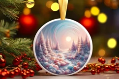 Detailed Christmas Candy Scene Sublimation PNG Product Image 1