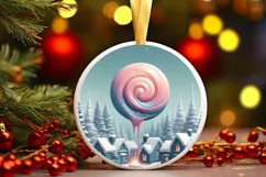 Detailed Christmas Candy Scene Sublimation PNG Product Image 1