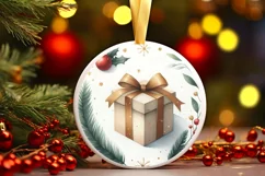 Gift Round Sticker Ornament Sublimation PNG Product Image 3