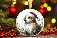 Polar Dog Watercolor Christmas Image PNG Product Image 2