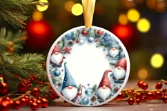 a simple winter gnomes round ornament png Product Image 3