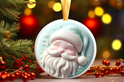 Round Christmass Ornament Sublimation|Clipart Product Image 1