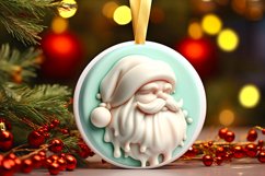 Santa Martzipan Round Ornament Sublimation PNG Product Image 3