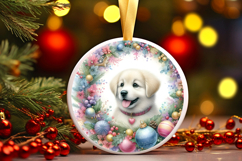 Round Christmass Ornament Sublimation|Clipart Product Image 1