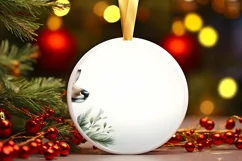 Christmas Pastel Reindeer Round Image PNG Product Image 2