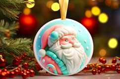 Round Christmass Ornament Sublimation|Clipart Product Image 1