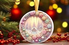 Pastel Molten Candy Christmas Sublimation Clipart Product Image 2