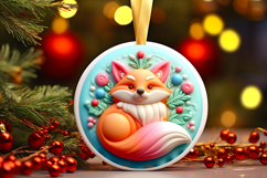 Round Christmass Ornament Sublimation|Clipart Product Image 1