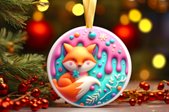 Round Christmass Ornament Sublimation|Clipart Product Image 1